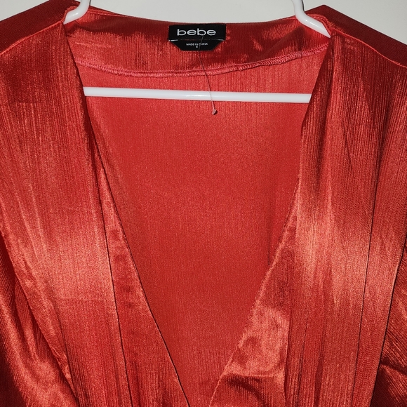 New without tag BEBE High Low Kimono Sleeve Drape Dress - Small - Picture 3 of 11